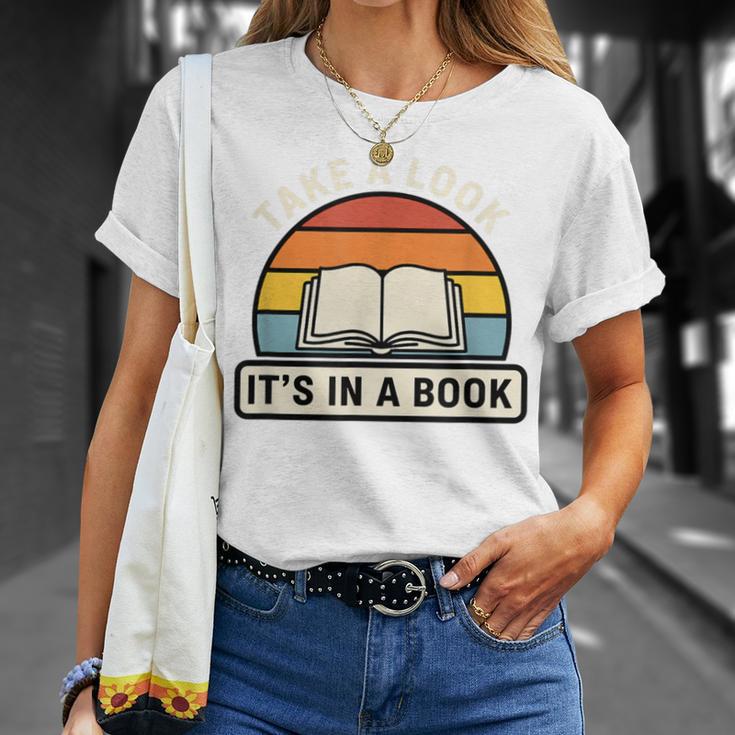 Take A Look It's In A Book Kids Reading Retro Library T-Shirt Gifts for Her Take A Look It's In A Book Kids Reading Retro Library T-Shirt Gifts for Her