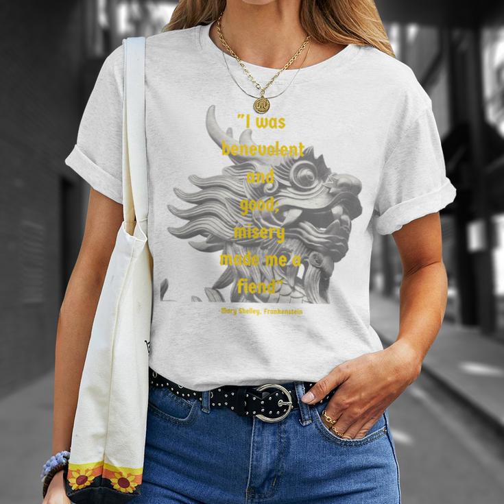 Mary Shelley Frankenstein Quote Book Lover T-Shirt Gifts for Her