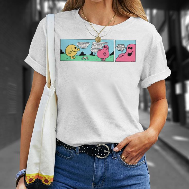 Mr Men Mr Greedy Retro Comic Book Colourful Premium Tri-Blend T-Shirt Gifts for Her