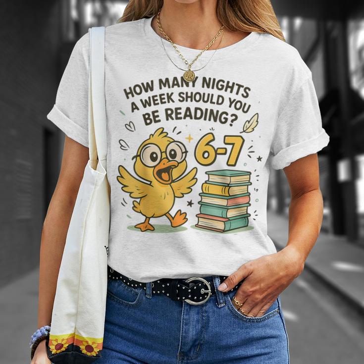 How Many Nights Reading Duck 67 Meme Book Lovers T-Shirt Gifts for Her How Many Nights Reading Duck 67 Meme Book Lovers T-Shirt Gifts for Her