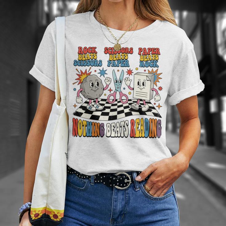 Nothing Beats Reading Rock Paper Scissors Book Love T-Shirt Gifts for Her Nothing Beats Reading Rock Paper Scissors Book Love T-Shirt Gifts for Her