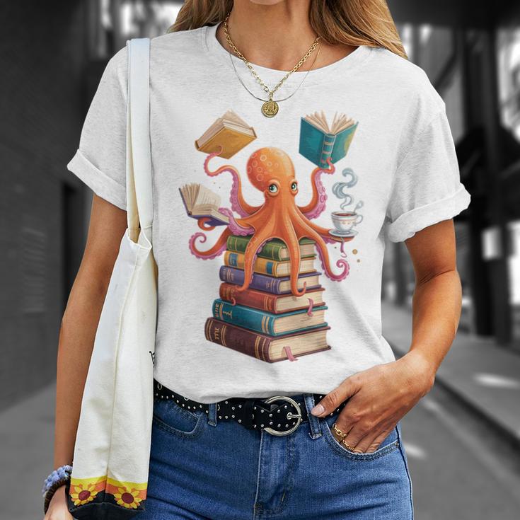 Octopus Book Reading Book Reader Ocean Octopus Premium Tri-Blend T-Shirt Gifts for Her Octopus Book Reading Book Reader Ocean Octopus Premium Tri-Blend T-Shirt Gifts for Her
