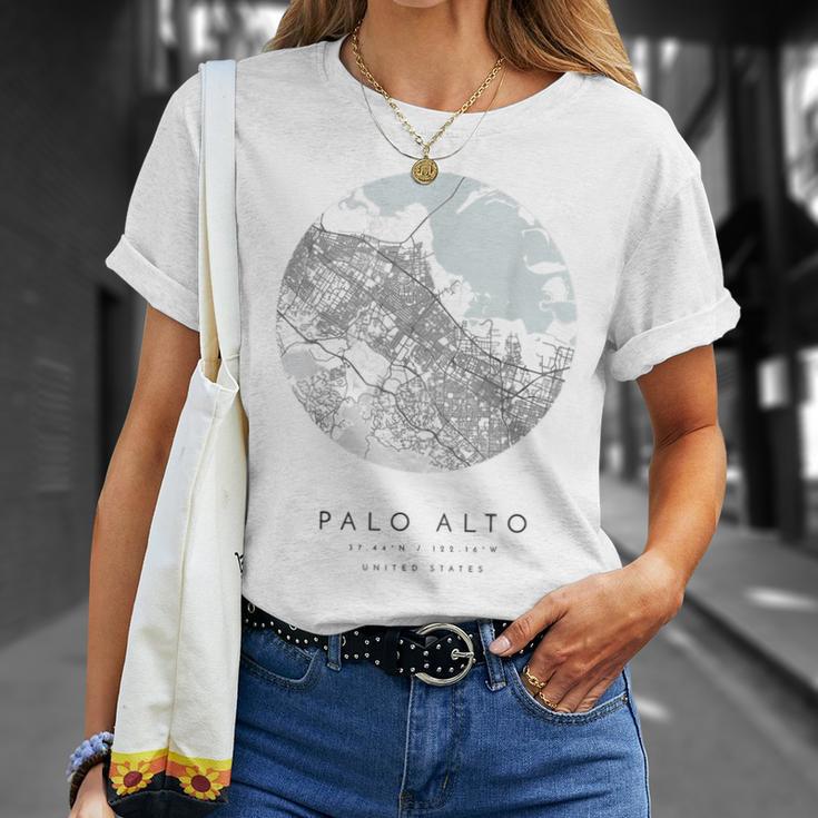 Palo Alto カリフォルニア コーディネート 地図 故郷 Tシャツ 彼女への贈り物