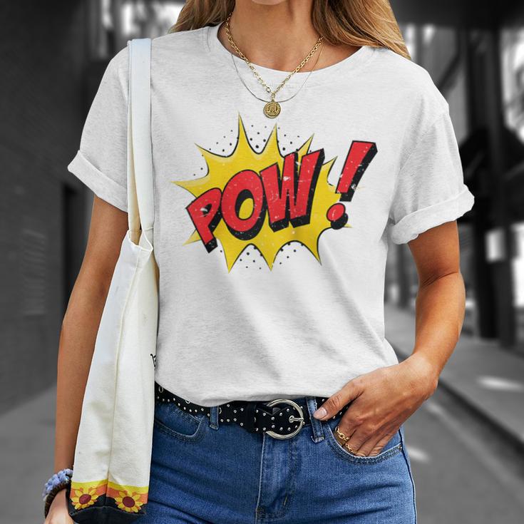 POW Comic Book Cartoon Pop Art Raglan Baseball Tee T-Shirt Gifts for Her
