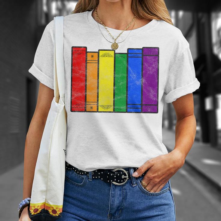 Pride Flag Books Bookish Rainbow Queer Reader Gay Writer T-Shirt Gifts for Her Pride Flag Books Bookish Rainbow Queer Reader Gay Writer T-Shirt Gifts for Her