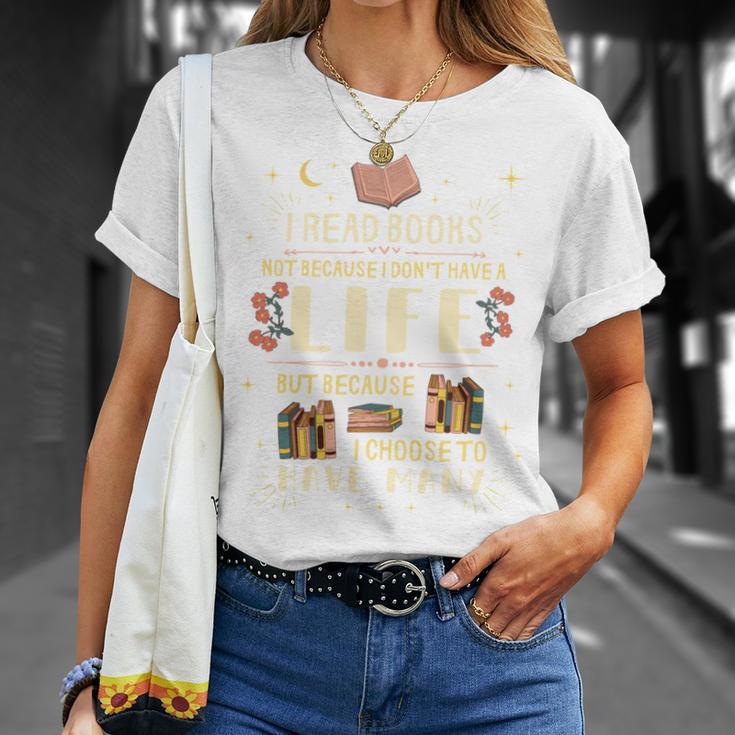 I Read Books To Have Many Lives Bookish Book T-Shirt Gifts for Her I Read Books To Have Many Lives Bookish Book T-Shirt Gifts for Her
