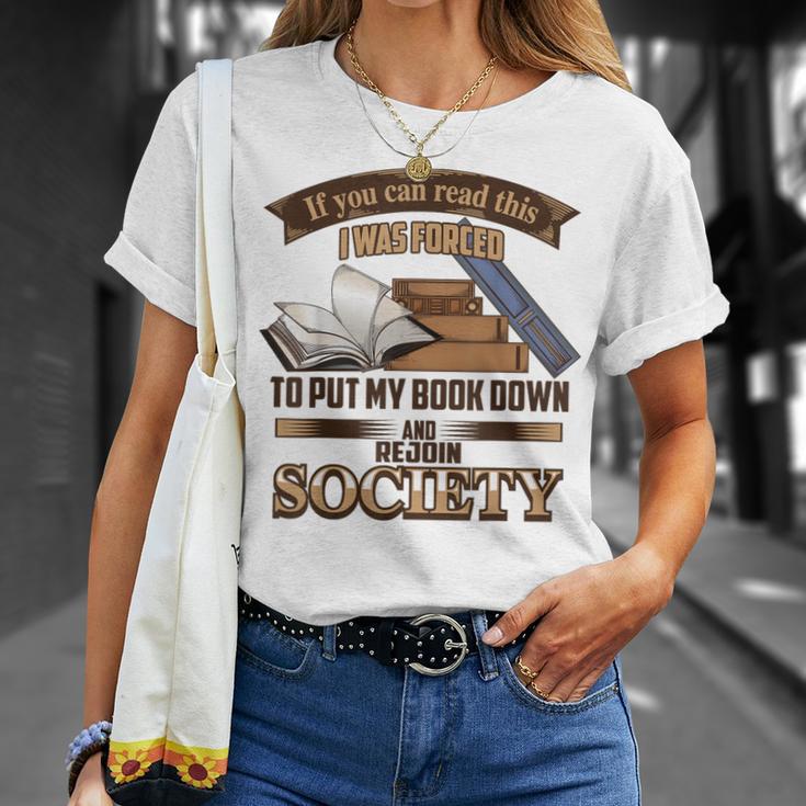 If You Can Read This I Was Forced To Put My Book Down Shirt T-Shirt Gifts for Her If You Can Read This I Was Forced To Put My Book Down Shirt T-Shirt Gifts for Her