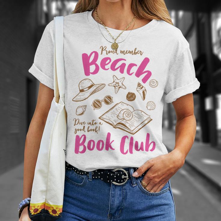 Reading Book Lover Bookish Proud Member Beach Book Club T-Shirt Gifts for Her