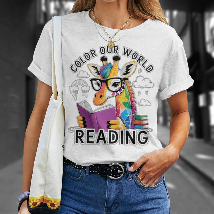 Reading Colors Our World Color Our World 2026 Reading Book Premium Tri-Blend T-Shirt Gifts for Her