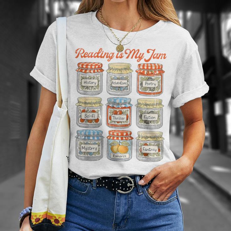 Reading Is My Jam Book Lover Fantasy Reader T-Shirt Gifts for Her