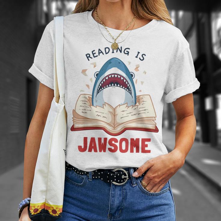 Reading Is Jawsome Bookworm Shark Book Lover For Kids T-Shirt Gifts for Her Reading Is Jawsome Bookworm Shark Book Lover For Kids T-Shirt Gifts for Her