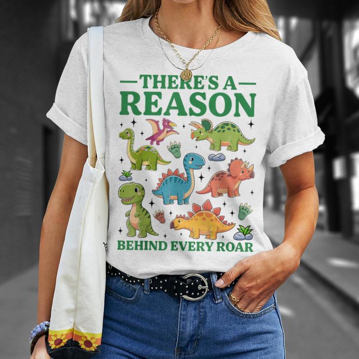 There’S A Reason Behind Every Roar Dinosaur Mom T-Shirt Gifts for Her There’S A Reason Behind Every Roar Dinosaur Mom T-Shirt Gifts for Her