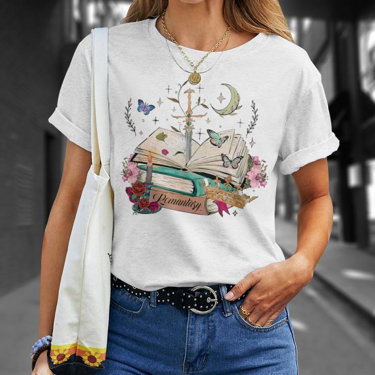 Romantasy Dark Romance Fantasy Reader Book Lover Reading T-Shirt Gifts for Her