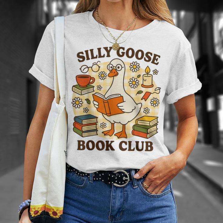 Silly Goose Book Club Cozy Reading Humor T-Shirt Gifts for Her