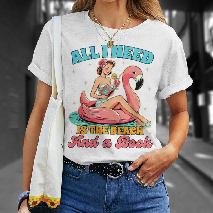 Summer Reading Book Lover All Need Is The Beach & A Book Premium Tri-Blend T-Shirt Gifts for Her