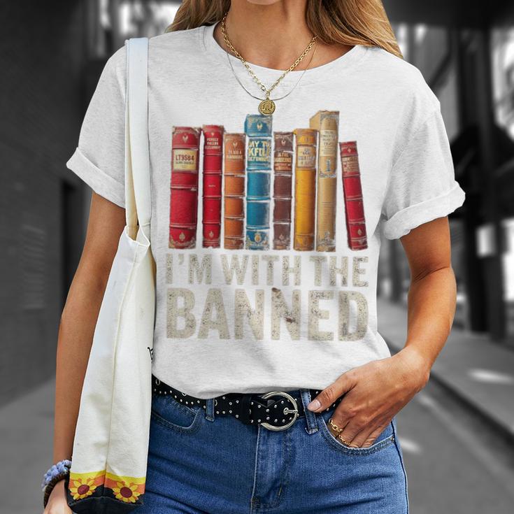 Support Banned Books Freedom I'm With The Banned T-Shirt Gifts for Her Support Banned Books Freedom I'm With The Banned T-Shirt Gifts for Her