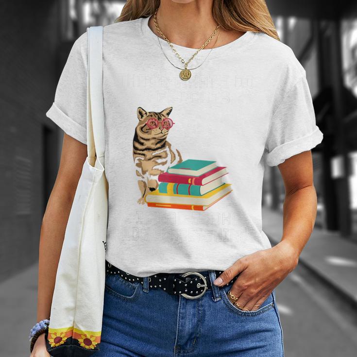 That's What I Do I Pet Cats I Read Books And I Forget Things T-Shirt Gifts for Her