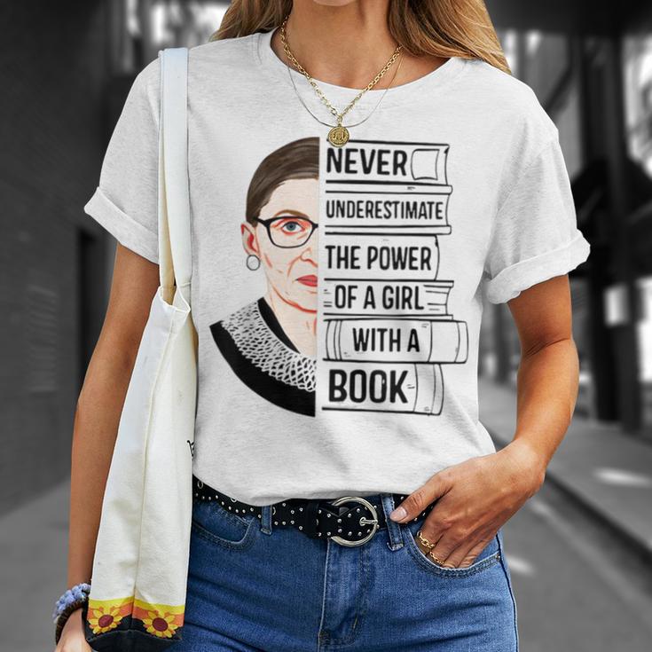 Never Underestimate The Power Of a Girl With a Book Reading T-Shirt Gifts for Her