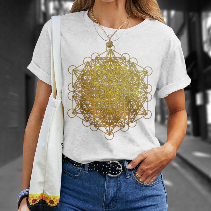 Vector Equilibrium 神聖なジオメトリーメタトロン 生命の花 Tシャツ 彼女への贈り物