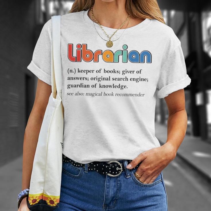 Vintage Librarian Definition Keeper Of Books Back To School T-Shirt Gifts for Her