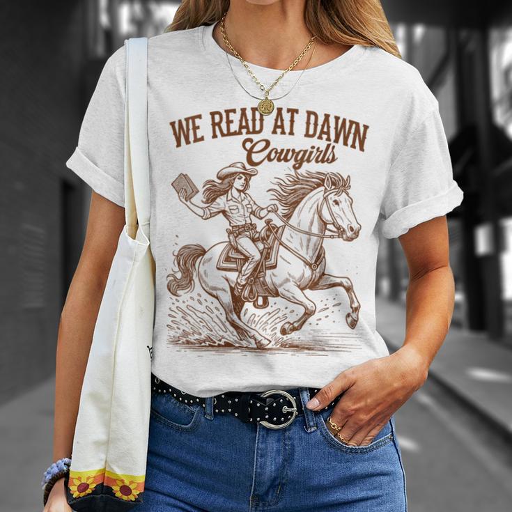 Western Life Book Lover Reading We Reads At Dawn Cowgirls T-Shirt Gifts for Her Western Life Book Lover Reading We Reads At Dawn Cowgirls T-Shirt Gifts for Her