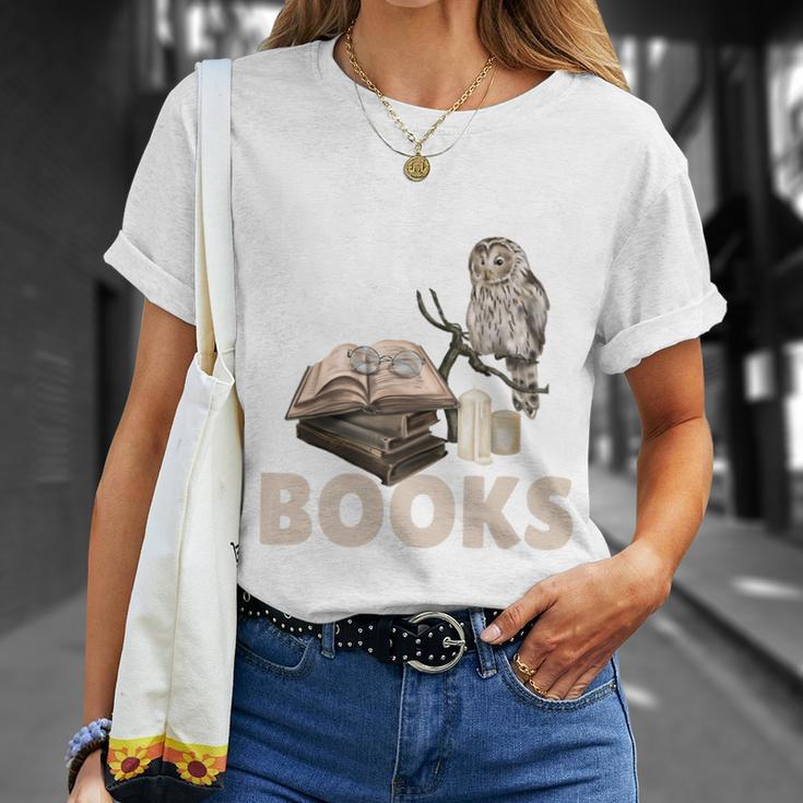 Wild About Reading Owl Wild About Books Librarian Girls Boys Premium Tri-Blend T-Shirt Gifts for Her