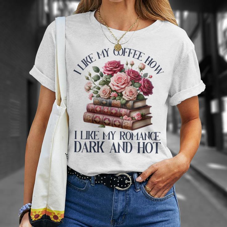 Women's Dark Romance Books Coffee Lover Spicy Book Bookish Women T-Shirt Gifts for Her Women's Dark Romance Books Coffee Lover Spicy Book Bookish Women T-Shirt Gifts for Her