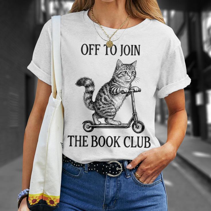 Women's Off To Join The Book Club Reading Bookworm T-Shirt Gifts for Her