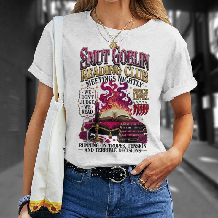 Women's Smut Goblin Reading Club Vintage Bookish Book Lover T-Shirt Gifts for Her