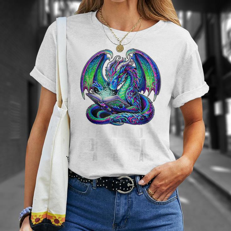 In a World Of Bookworms Be a Book Dragon Reading T-Shirt Gifts for Her