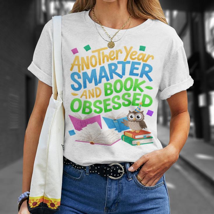 Another Year Smarter And Book-Obsessed Birthday Graphic T-Shirt Gifts for Her
