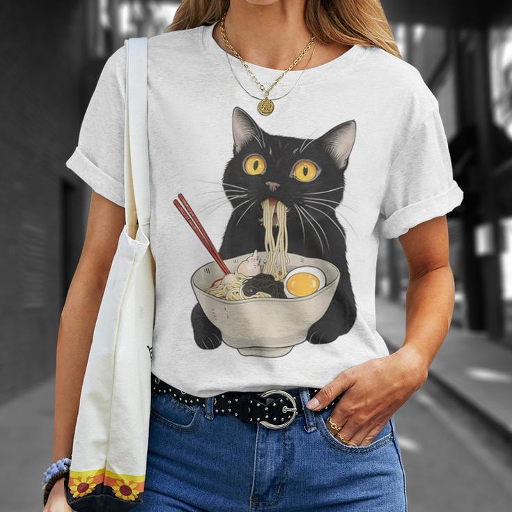 おもしろ猫 ラーメン ヴィンテージ 和麺 Tシャツ 彼女への贈り物