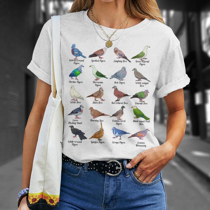 さまざまな種類のハト ハト 長袖tシャツ Tシャツ 彼女への贈り物
