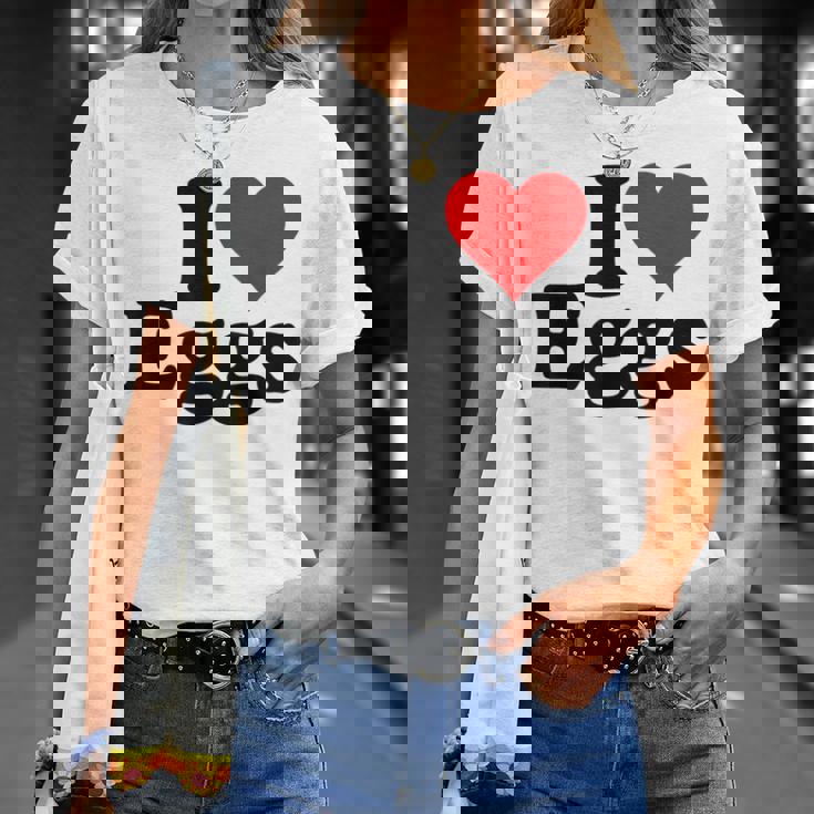 アイラブエッグアイハートエッグ Tシャツ 彼女への贈り物