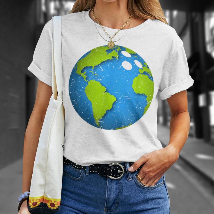 アースボウリングボールアースデイフェイバーズファニーアースデイ Tシャツ 彼女への贈り物