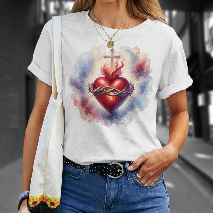 イエスの聖心 カトリック 献身 信仰 Tシャツ 彼女への贈り物