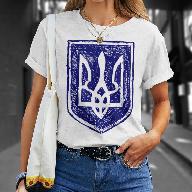 ウクライナの紋章 ウクライナの強いビシバンカ Tシャツ 彼女への贈り物