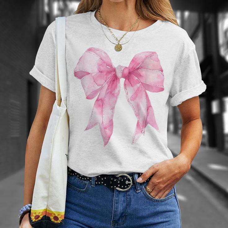 コケット ピンク リボン カワイイ Tシャツ 彼女への贈り物