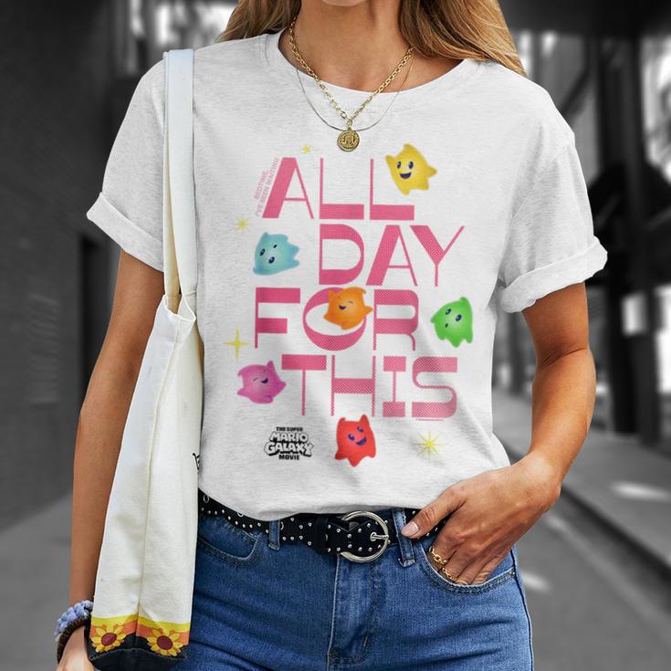 ザ・スーパーマリオギャラクシー・ムービー Luma Bedtime Crew Celebration Tシャツ 彼女への贈り物