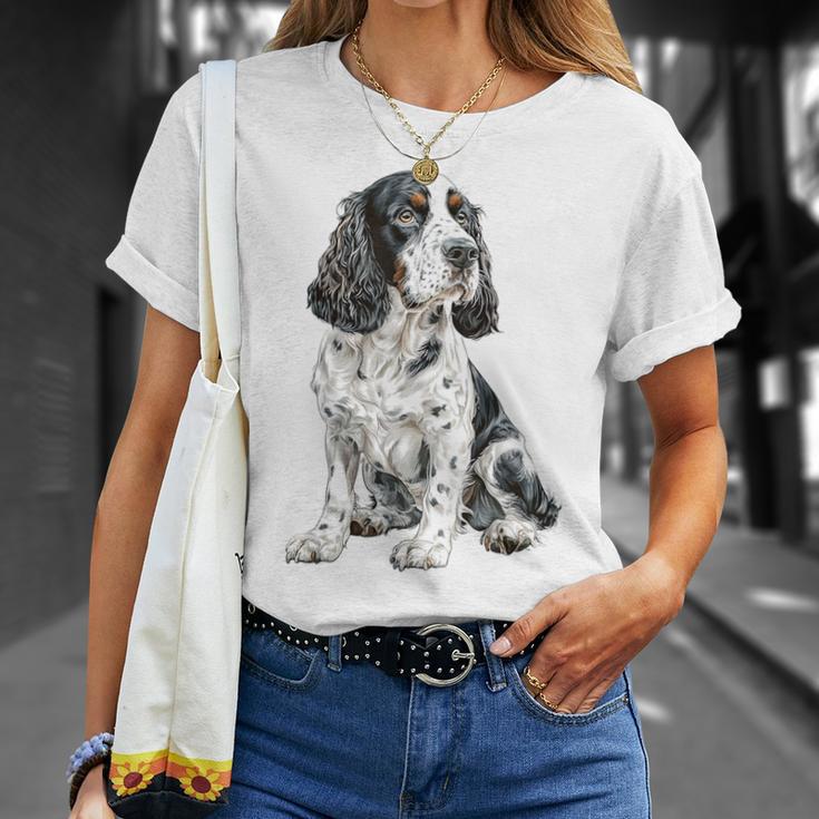 スプリンガー スパニエル 犬 モチーフ ペット 作品 スプリンガー スパニエル Tシャツ 彼女への贈り物