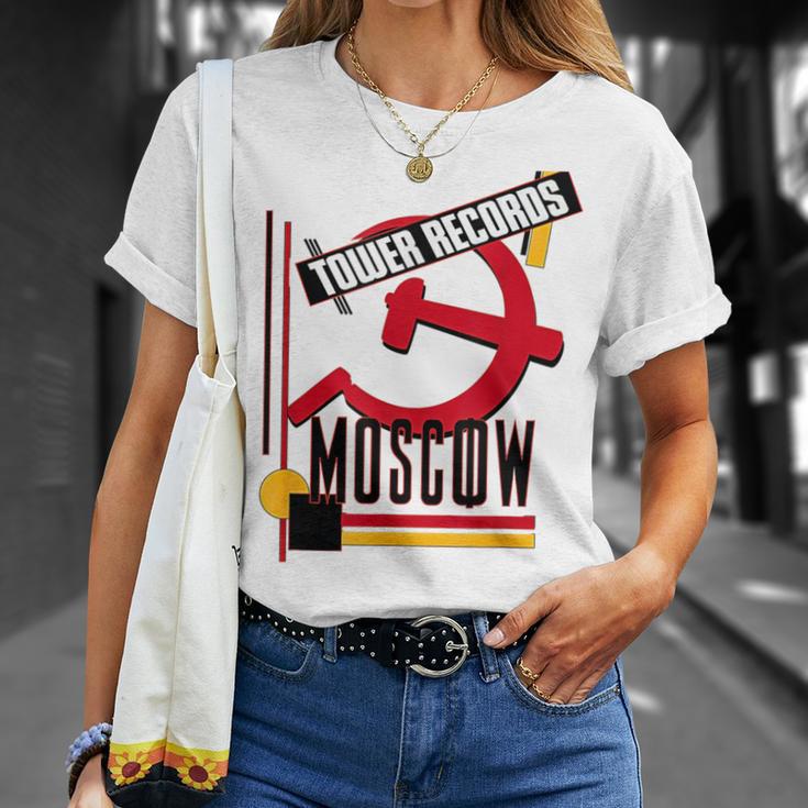 タワーレコード モスクワ レトロ ヴィンテージ 音楽 Tシャツ 彼女への贈り物