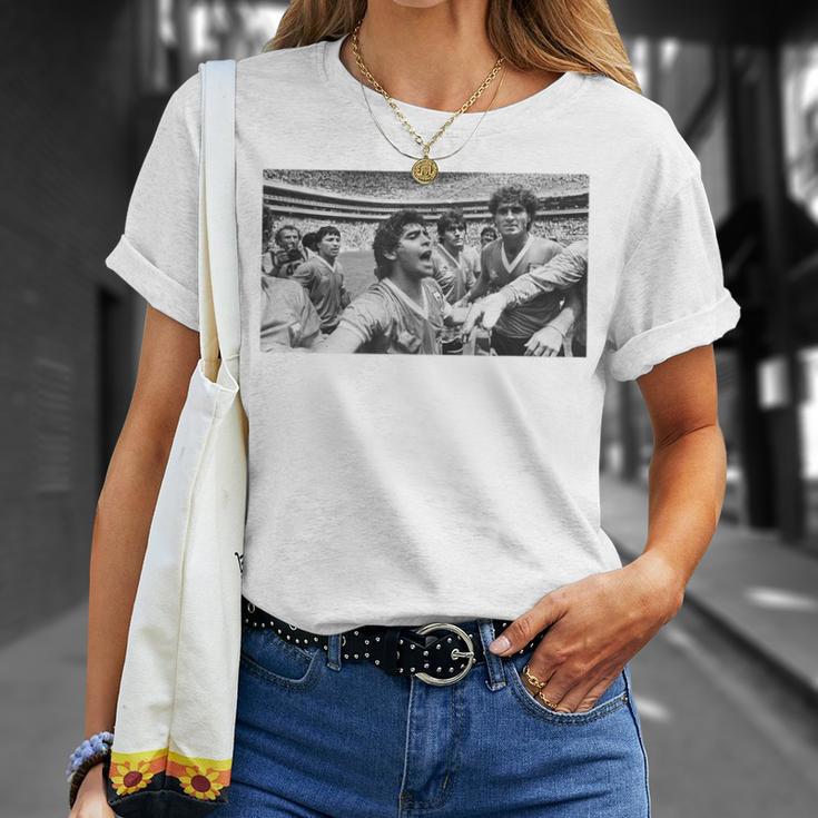 ディエゴ・マラドーナ・アルゼンチンが1986年ワールドカップサッカーで優勝 Tシャツ 彼女への贈り物
