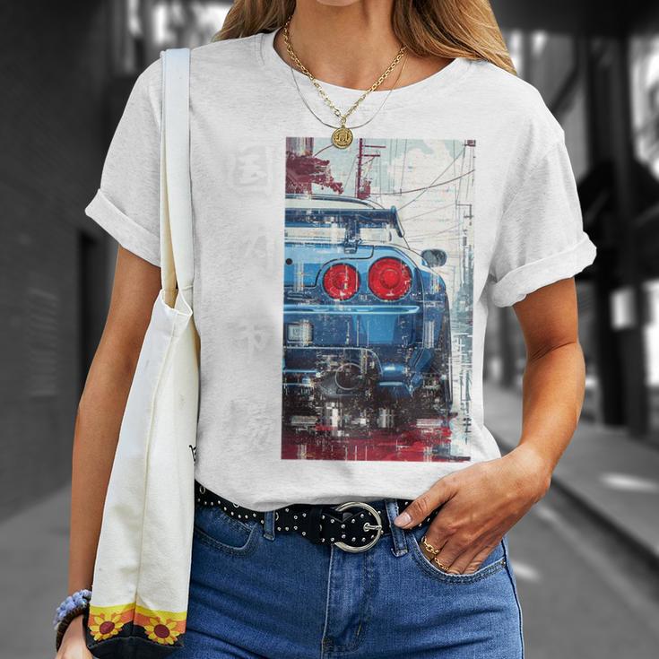 バックプリント ディストレス Jdm ドリフトカー 日本国内市場 Tシャツ 彼女への贈り物