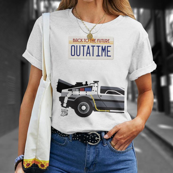 バック・トゥ・ザ・フューチャー Outatime ナンバープレート 長袖tシャツ Tシャツ 彼女への贈り物