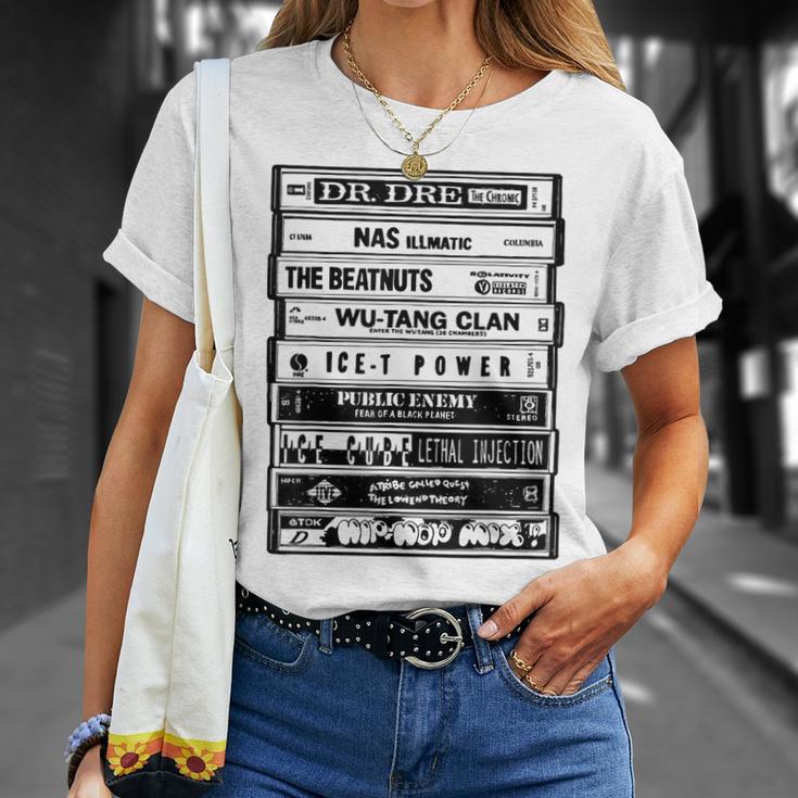 ヒップホップアーティストカセットtシャツ オールドスクールラップtシャツ Tシャツ 彼女への贈り物