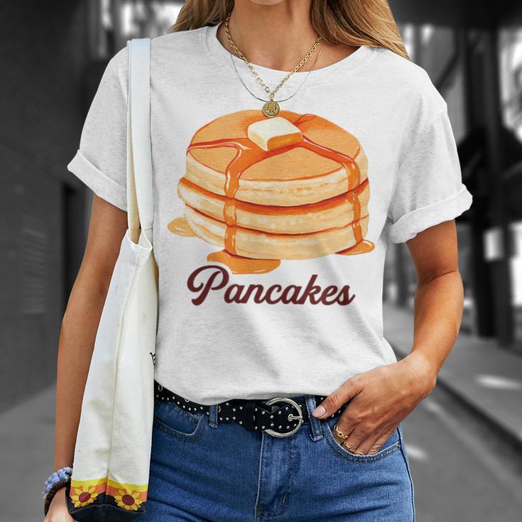 ホットケーキ パンケーキ Pancakes バター はちみつ イラスト 喫茶店 洋菓子 レトロ 水彩 綺麗 かわいい Tシャツ 彼女への贈り物