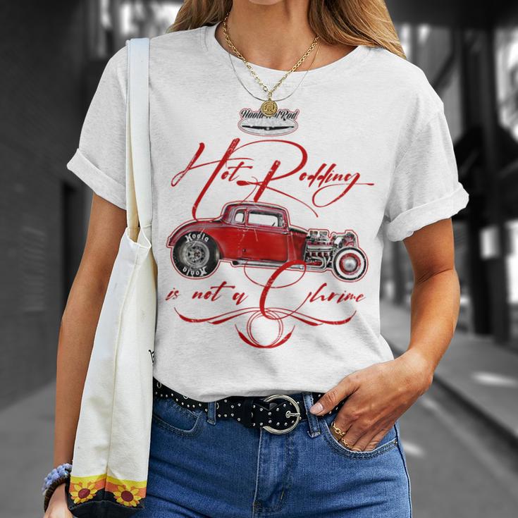 ホットロッド ホットロッド ハイボーイ T-バケツ ロッカリー 1930年代 ピンストライプ Tシャツ 彼女への贈り物