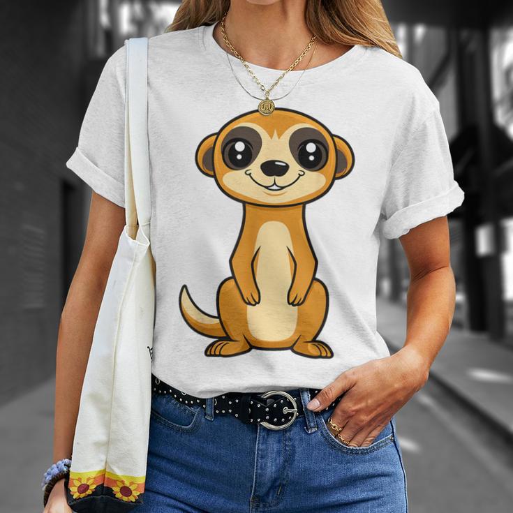 ミニマリストのミーアキャット 動物 シンプルでかわいいミーアキャット Tシャツ 彼女への贈り物