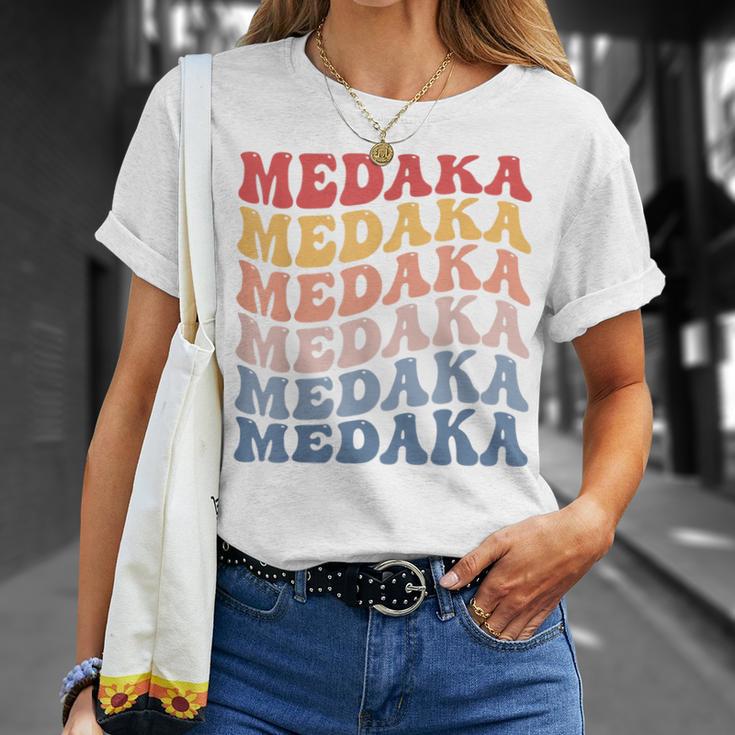 メダカ グルーヴィーレトロフィッシュ Tシャツ 彼女への贈り物