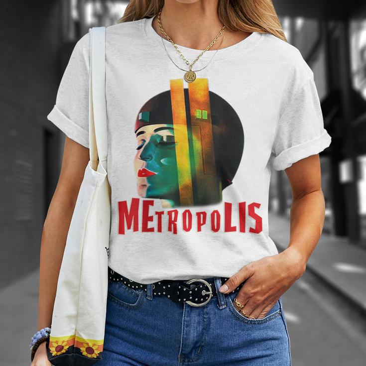 メトロポリス レトロムービーポスターデザインf Tシャツ 彼女への贈り物